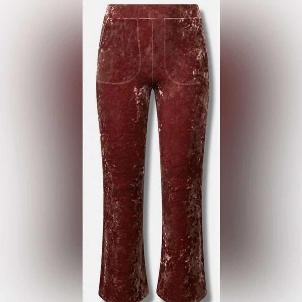 NWT Torrid crushed velvet flare leg pants, torrid size 5 - Picture 3 of 4